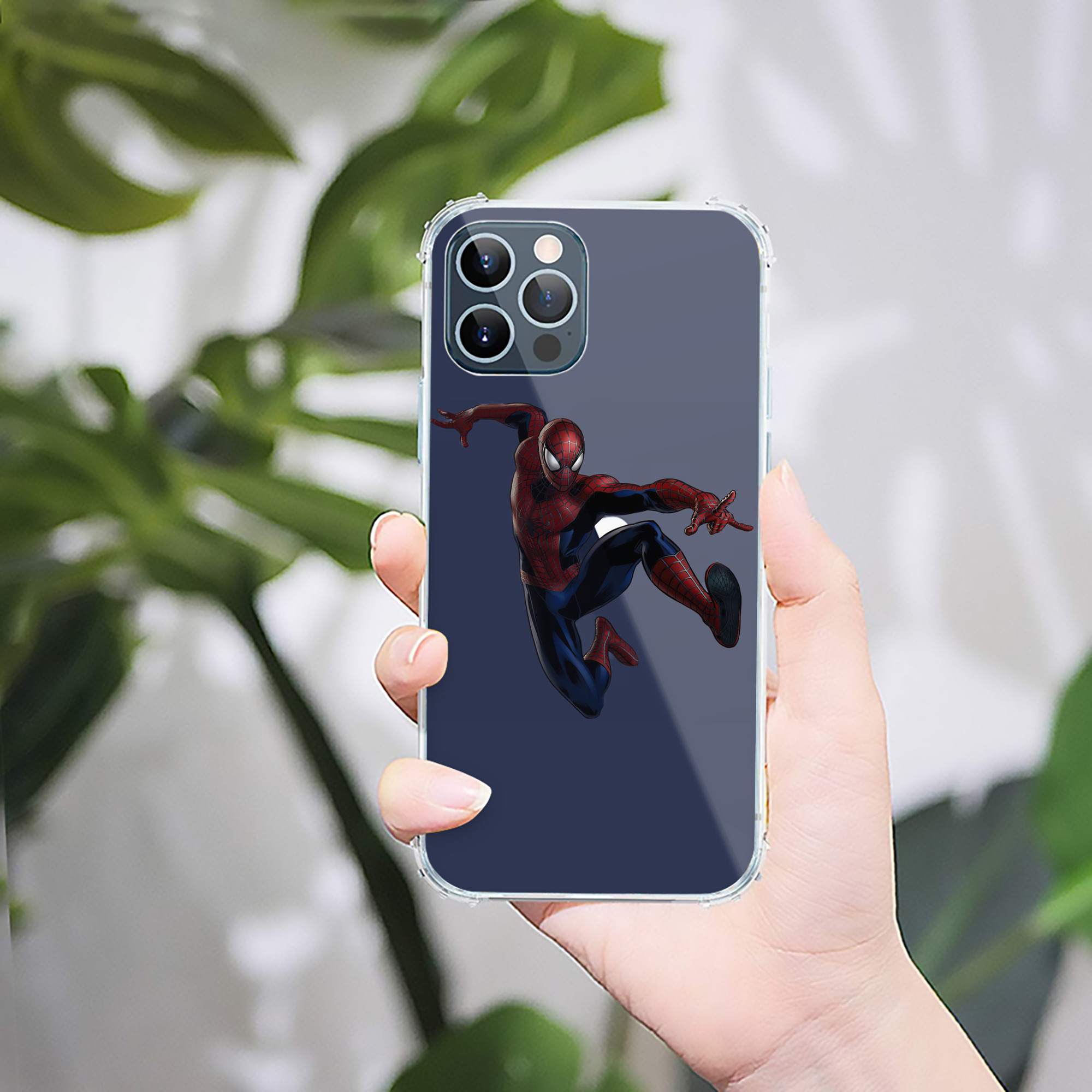 （画像用） Spider Man スパイダーマン 【iPhone 12シリーズ対応】透明スマホケース（クリアソフトケース）